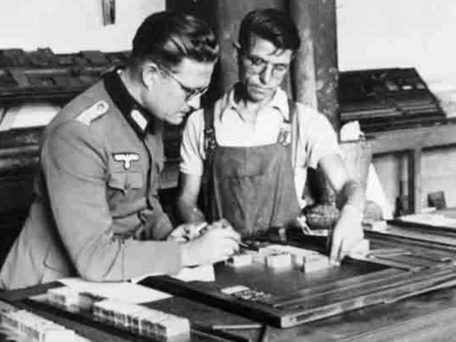 German censor overseeing Jersey Evening Post production